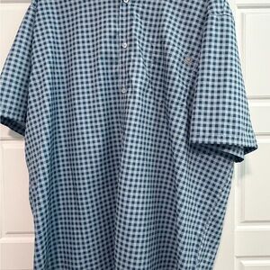 Huk Men's Navy Checkered Button Down Shirt